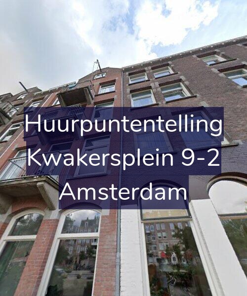 Foto gevel Huurpuntentelling voor Kwakersplein 9-2, Amsterdam