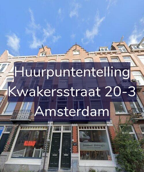 Foto gevel Huurpuntentelling voor Kwakersstraat 20-3, Amsterdam