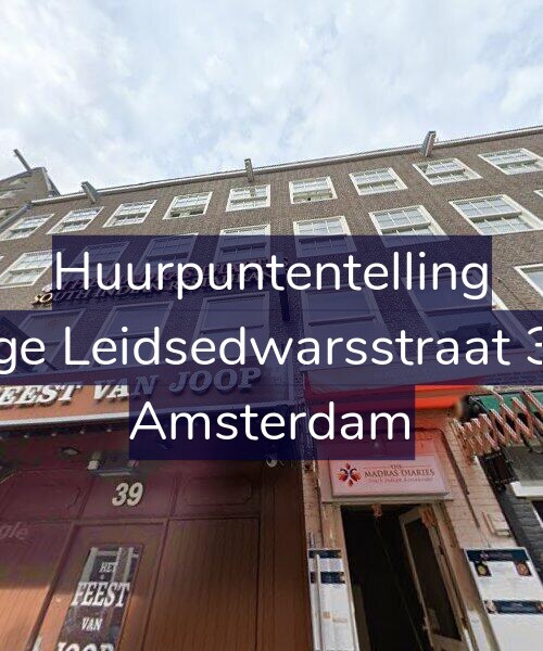 Foto gevel Huurpuntentelling voor Lange Leidsedwarsstraat 39-2, Amsterdam