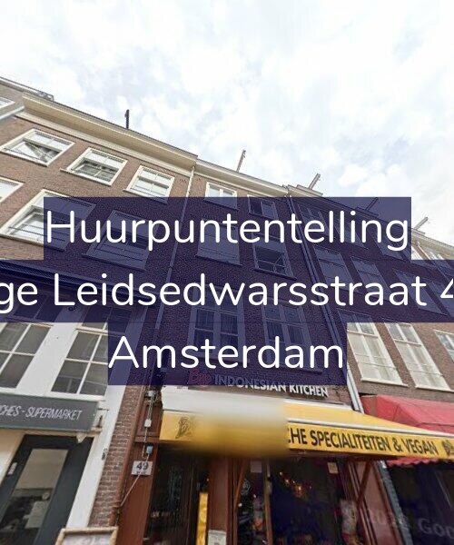 Foto gevel Huurpuntentelling voor Lange Leidsedwarsstraat 49-3, Amsterdam