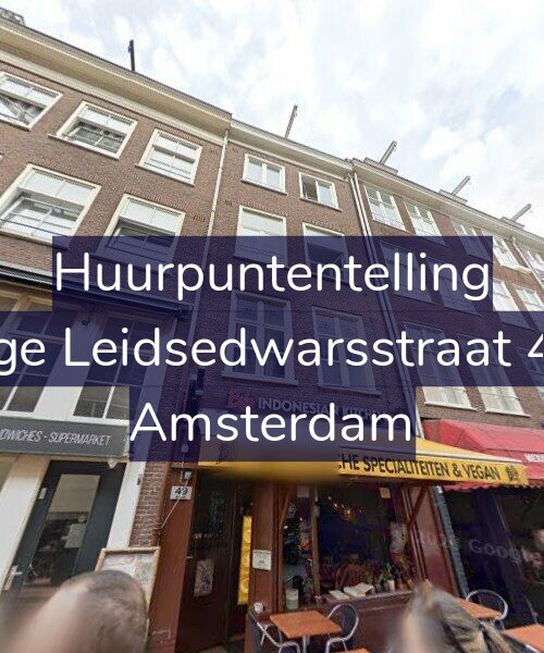 Foto gevel Huurpuntentelling voor Lange Leidsedwarsstraat 49-2, Amsterdam