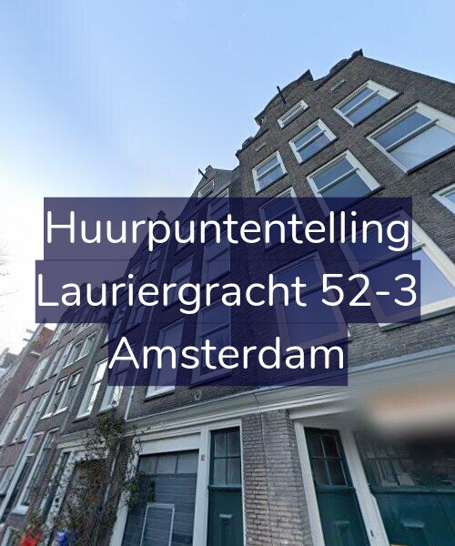 Foto gevel Huurpuntentelling voor Lauriergracht 52-3, Amsterdam