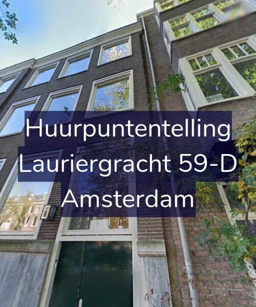 Foto gevel Huurpuntentelling voor Lauriergracht 59-D, Amsterdam