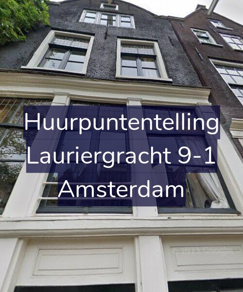 Foto gevel Huurpuntentelling voor Lauriergracht 9-1, Amsterdam