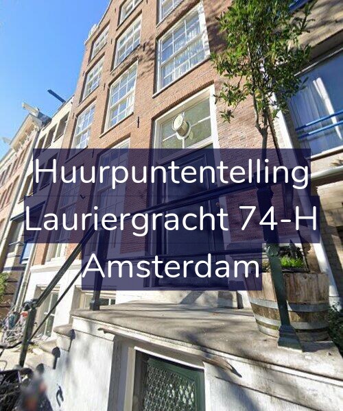 Foto gevel Huurpuntentelling voor Lauriergracht 74-H, Amsterdam