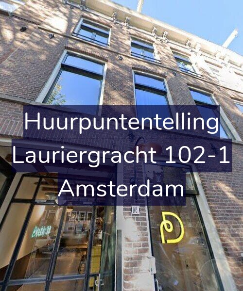 Foto gevel Huurpuntentelling voor Lauriergracht 102-1, Amsterdam