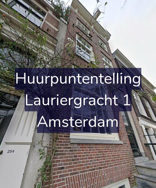 Foto gevel Huurpuntentelling voor Lauriergracht 1, Amsterdam