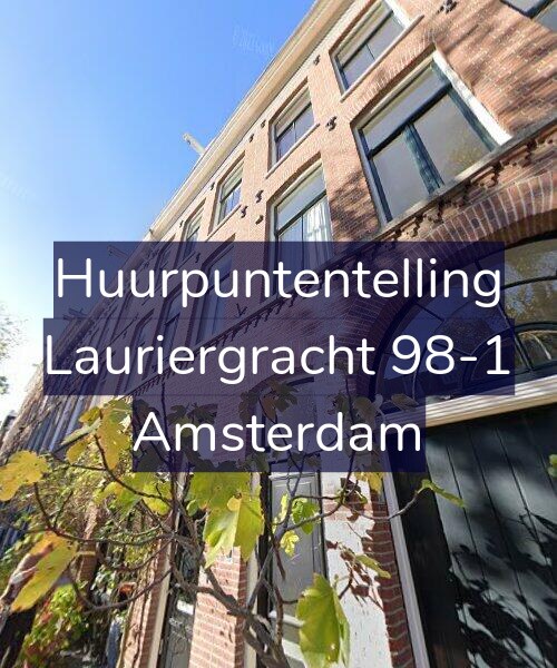 Foto gevel Huurpuntentelling voor Lauriergracht 98-1, Amsterdam