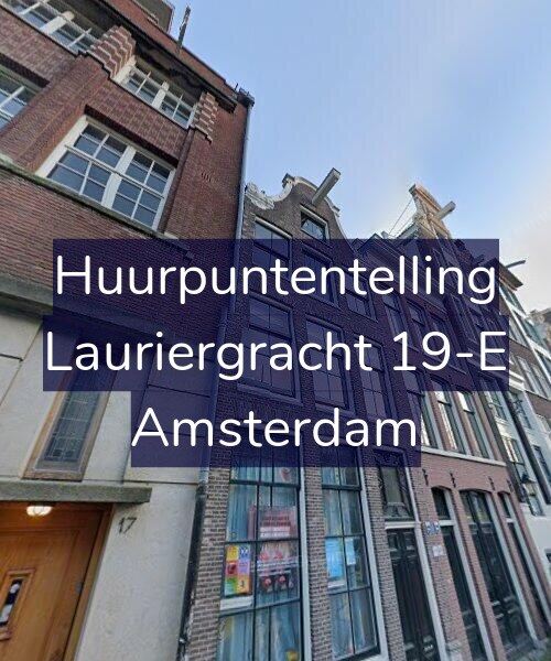 Foto gevel Huurpuntentelling voor Lauriergracht 19-E, Amsterdam