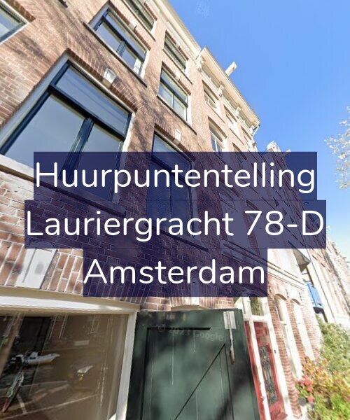 Foto gevel Huurpuntentelling voor Lauriergracht 78-D, Amsterdam