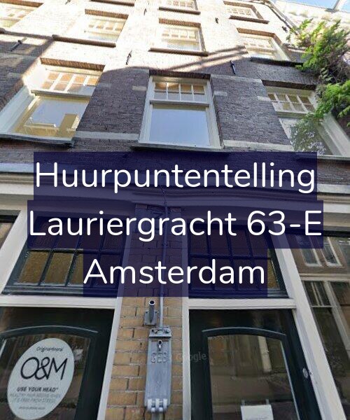 Foto gevel Huurpuntentelling voor Lauriergracht 63-E, Amsterdam