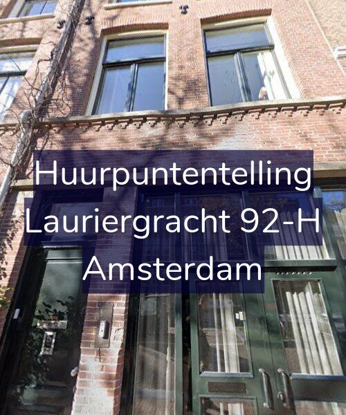 Foto gevel Huurpuntentelling voor Lauriergracht 92-H, Amsterdam