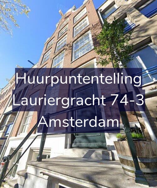 Foto gevel Huurpuntentelling voor Lauriergracht 74-3, Amsterdam