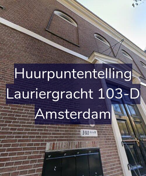 Foto gevel Huurpuntentelling voor Lauriergracht 103-D, Amsterdam