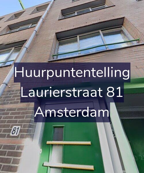 Foto gevel Huurpuntentelling voor Laurierstraat 81, Amsterdam