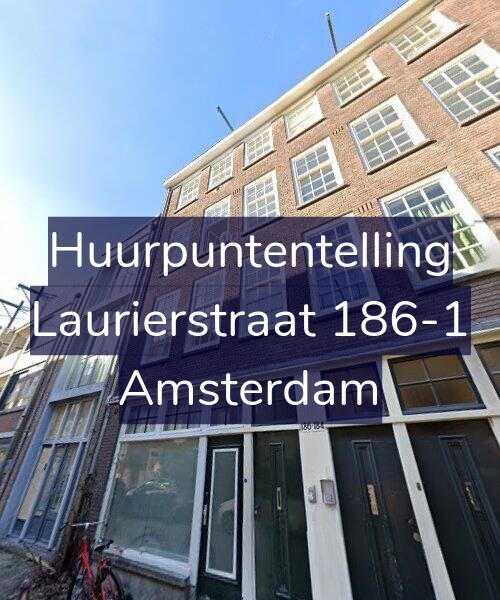 Foto gevel Huurpuntentelling voor Laurierstraat 186-1, Amsterdam
