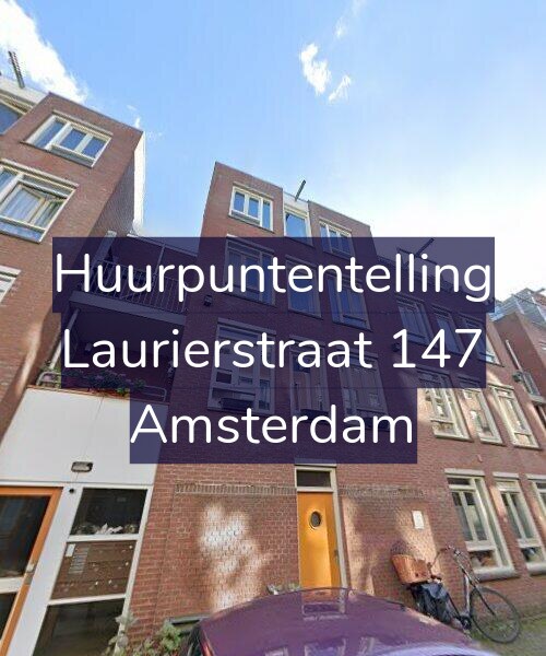 Foto gevel Huurpuntentelling voor Laurierstraat 147, Amsterdam