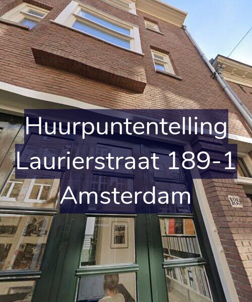 Foto gevel Huurpuntentelling voor Laurierstraat 189-1, Amsterdam