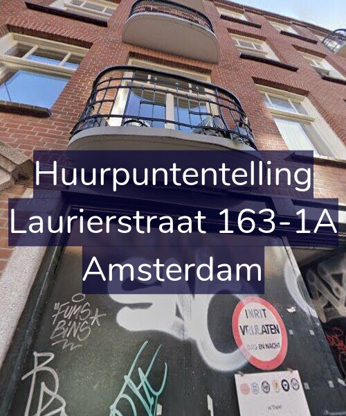Foto gevel Huurpuntentelling voor Laurierstraat 163-1A, Amsterdam