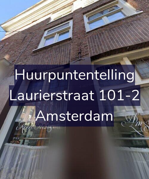 Foto gevel Huurpuntentelling voor Laurierstraat 101-2, Amsterdam