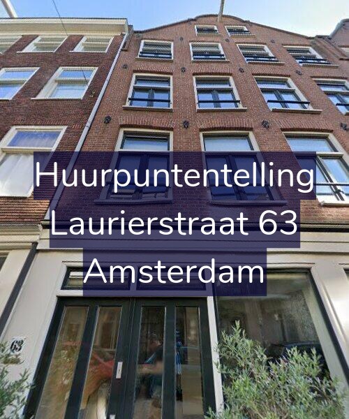 Foto gevel Huurpuntentelling voor Laurierstraat 63, Amsterdam