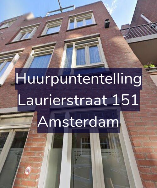 Foto gevel Huurpuntentelling voor Laurierstraat 151, Amsterdam