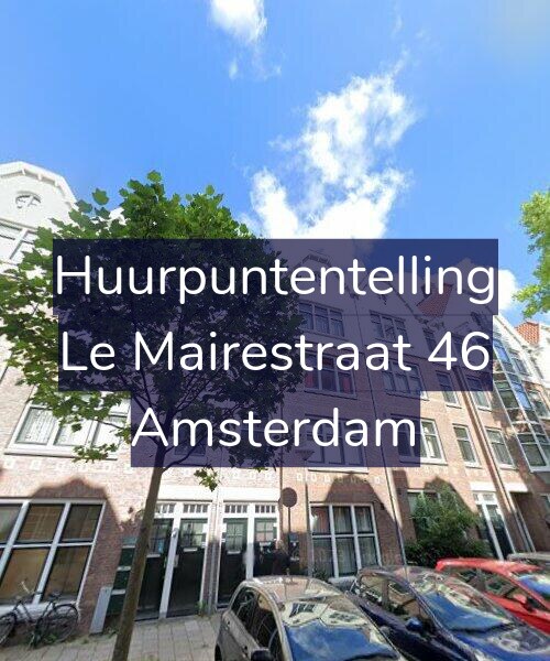 Foto gevel Huurpuntentelling voor Le Mairestraat 46, Amsterdam