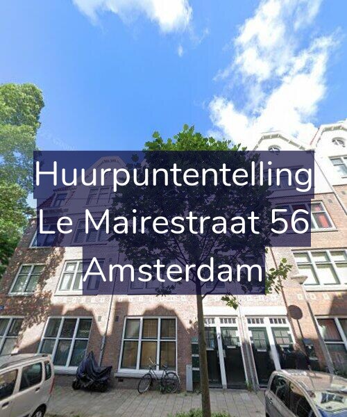 Foto gevel Huurpuntentelling voor Le Mairestraat 56, Amsterdam