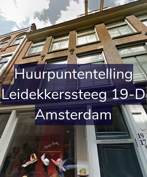 Foto gevel Huurpuntentelling voor Leidekkerssteeg 19-D, Amsterdam