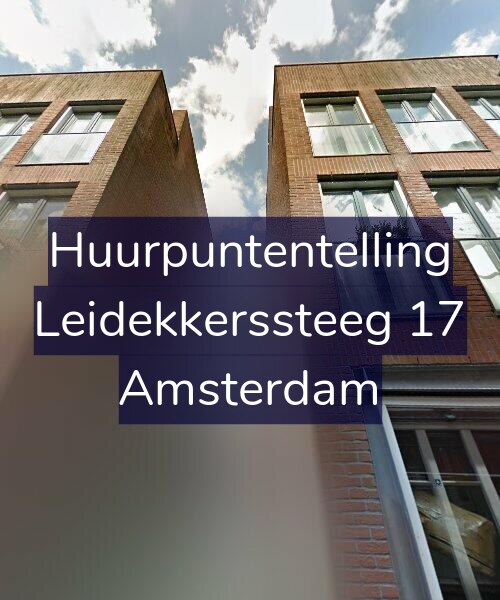 Foto gevel Huurpuntentelling voor Leidekkerssteeg 17, Amsterdam