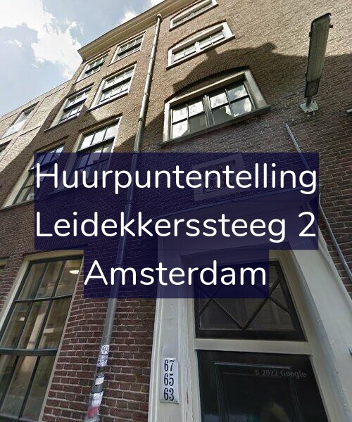 Foto gevel Huurpuntentelling voor Leidekkerssteeg 2, Amsterdam