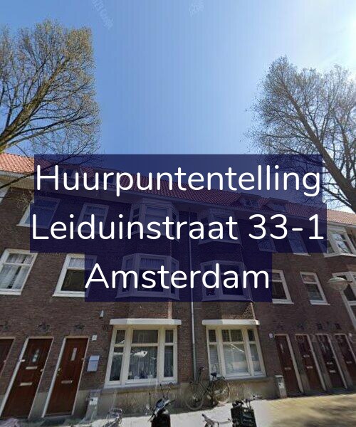 Foto gevel Huurpuntentelling voor Leiduinstraat 33-1, Amsterdam