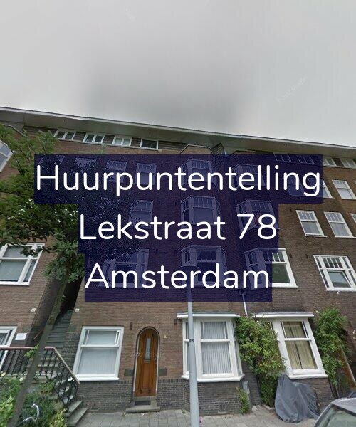 Foto gevel Huurpuntentelling voor Lekstraat 78, Amsterdam
