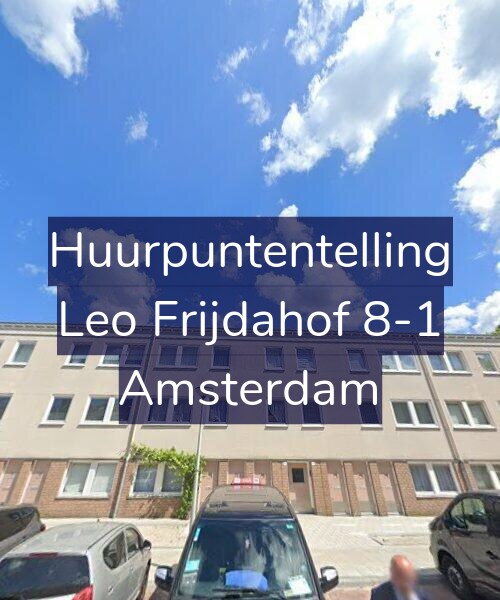 Foto gevel Huurpuntentelling voor Leo Frijdahof 8-1, Amsterdam