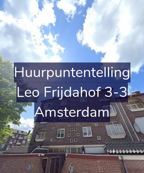 Foto gevel Huurpuntentelling voor Leo Frijdahof 3-3, Amsterdam