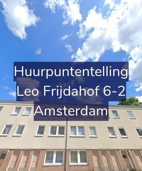 Foto gevel Huurpuntentelling voor Leo Frijdahof 6-2, Amsterdam