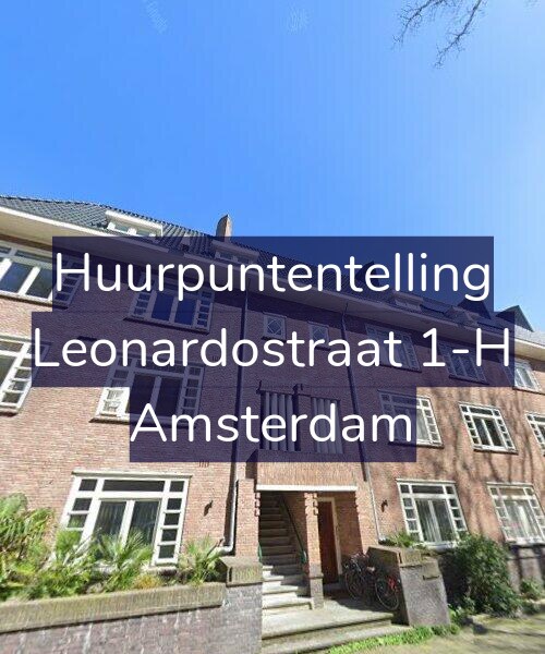 Foto gevel Huurpuntentelling voor Leonardostraat 1-H, Amsterdam