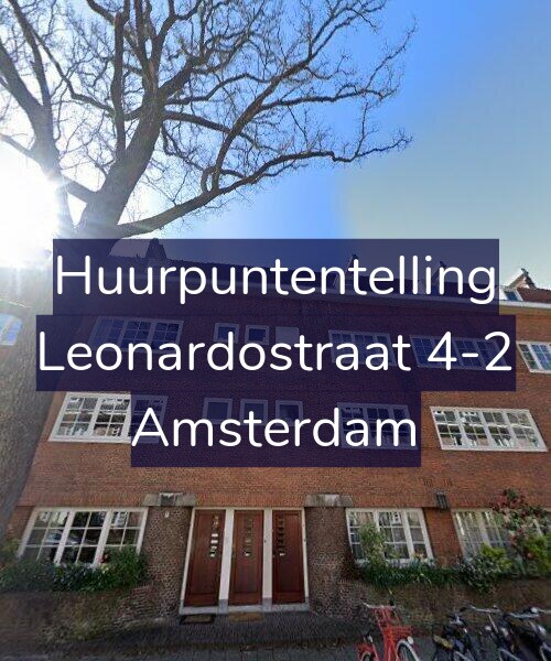 Foto gevel Huurpuntentelling voor Leonardostraat 4-2, Amsterdam