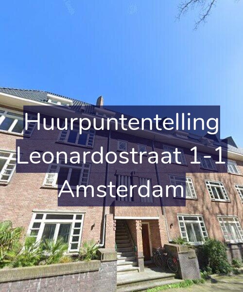 Foto gevel Huurpuntentelling voor Leonardostraat 1-1, Amsterdam