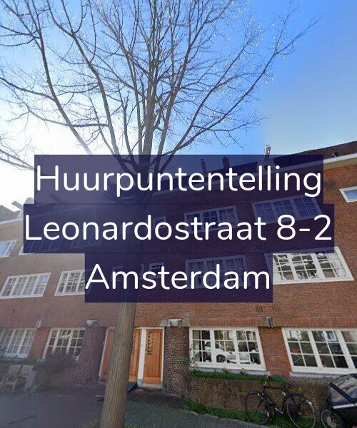 Foto gevel Huurpuntentelling voor Leonardostraat 8-2, Amsterdam