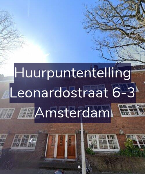 Foto gevel Huurpuntentelling voor Leonardostraat 6-3, Amsterdam