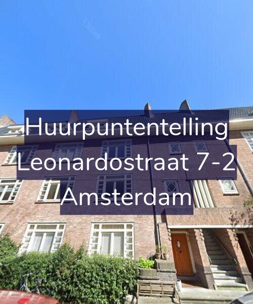 Foto gevel Huurpuntentelling voor Leonardostraat 7-2, Amsterdam