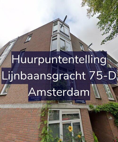 Foto gevel Huurpuntentelling voor Lijnbaansgracht 75-D, Amsterdam