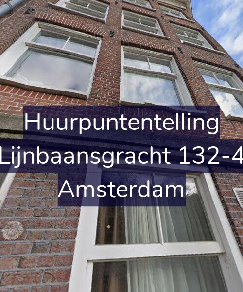 Foto gevel Huurpuntentelling voor Lijnbaansgracht 132-4, Amsterdam