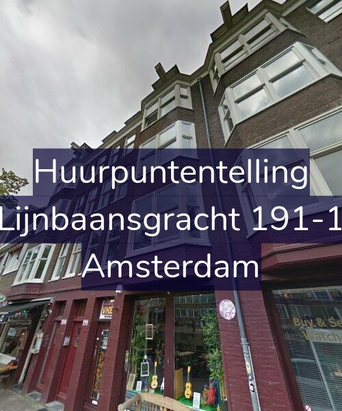 Foto gevel Huurpuntentelling voor Lijnbaansgracht 191-1, Amsterdam