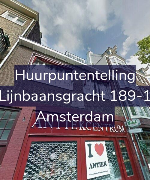 Foto gevel Huurpuntentelling voor Lijnbaansgracht 189-1, Amsterdam