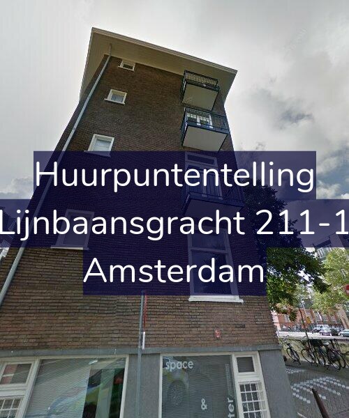 Foto gevel Huurpuntentelling voor Lijnbaansgracht 211-1, Amsterdam