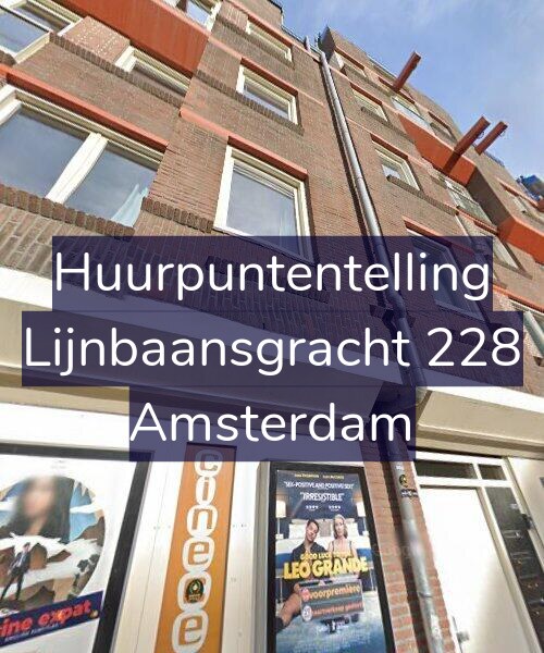 Foto gevel Huurpuntentelling voor Lijnbaansgracht 228, Amsterdam
