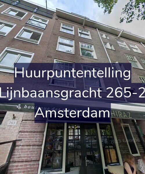 Foto gevel Huurpuntentelling voor Lijnbaansgracht 265-2, Amsterdam