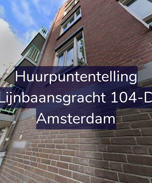 Foto gevel Huurpuntentelling voor Lijnbaansgracht 104-D, Amsterdam